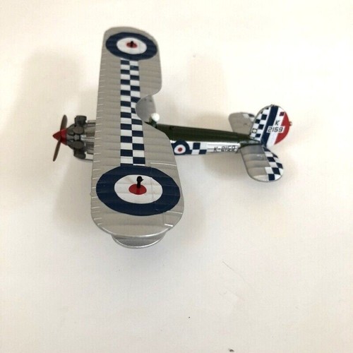 1:72 WWII RAF Bristol Bulldog Biplane Fighter Model Diecast Military Collection - Picture 6 of 11