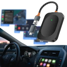 Wireless Apple Carplay Adapter Bluetooth Wired to Wireless Dongle for iPhone