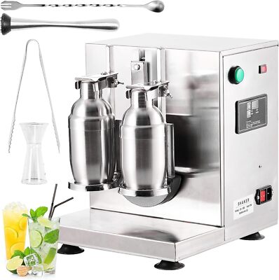  Electric Double Cup Milk Tea Shaker Auto Milk Shaking Machine Stainless Steel