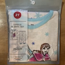 Disney's Frozen Elsa Anna Girls 2pc Fitted Toddler PJ Set 2T