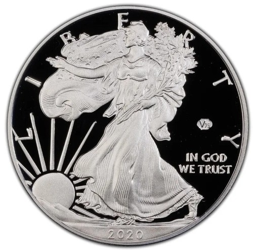 2020-W 1 Oz Silver $1 75TH ANNIV OF END WORLD WAR 2 EAGLE PCGS PF70DCAM V75 Coin - Picture 3 of 17