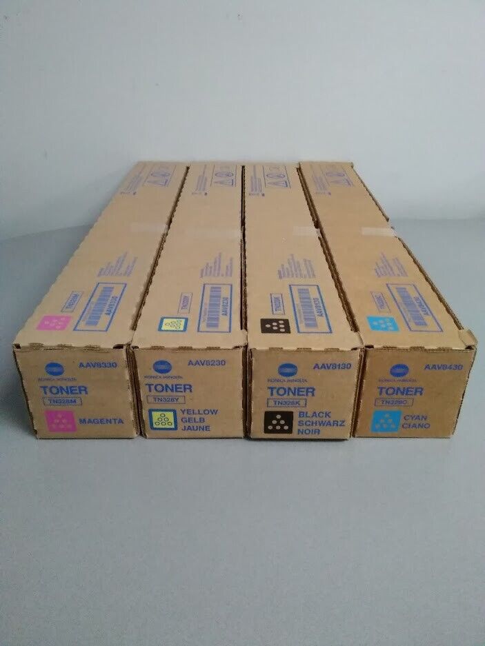 Konica Minolta TN328 Toner Set of CMYK for bizhub C250i Konica Minolta TN328 Toner Set of CMYK for bizhub C250i