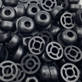 50 Knex Black Head Top Pieces - K'nex Standard Parts