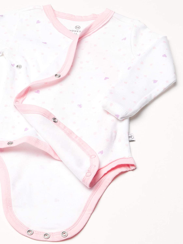 Baby Long Sleeve Side-Snap Organic Cotton Kimono Bodysuits (3 Pack) - Picture 3 of 6