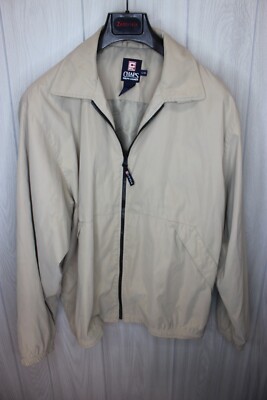 Chaps Ralph Lauren Jacket Mens Large Tan Bomber UN Lined | eBay