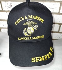 NWT US Marine Hat Cap Once a Marine Always a Marine Semper FI Adjustable Strap