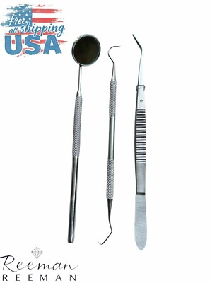 #ad Dental Cleaning Kit Stainless Steel Dentist Tools for Dental Treatment 3 pcs. $10.00