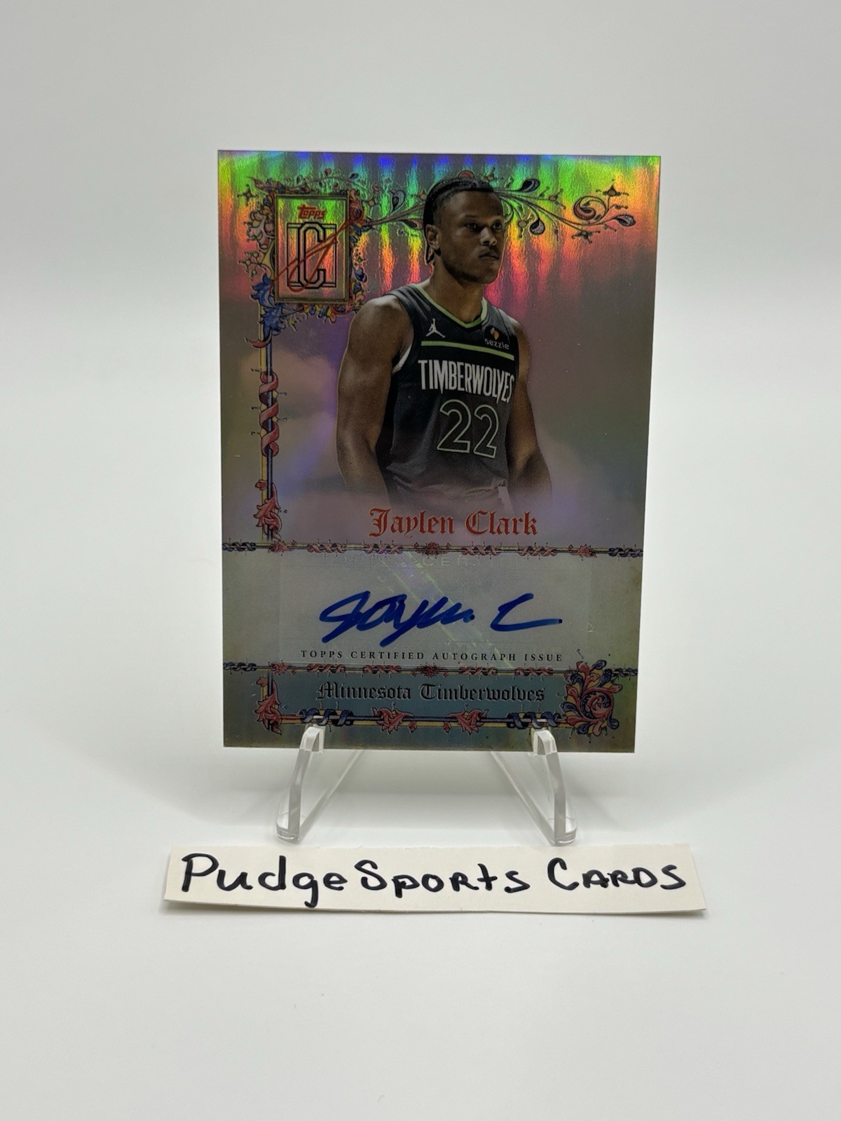 2026 Topps Signature Class Jaylen Clark Manuscripts Auto #MSJC Timberwolves