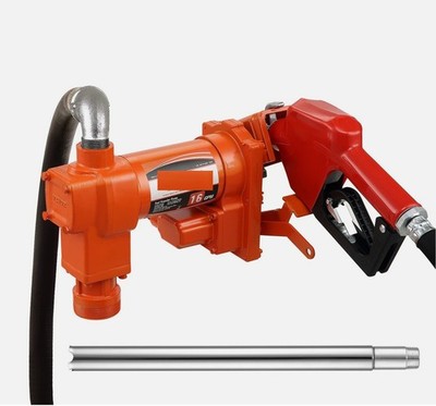 Fuel Transfer Pump Gasoline Pump 16GPM 12V with Hose & Nozzle for Diesel