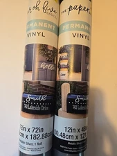 The Paper Studio Permanent Vinyl Metallic Silver 12in x 48in Pack Of 2