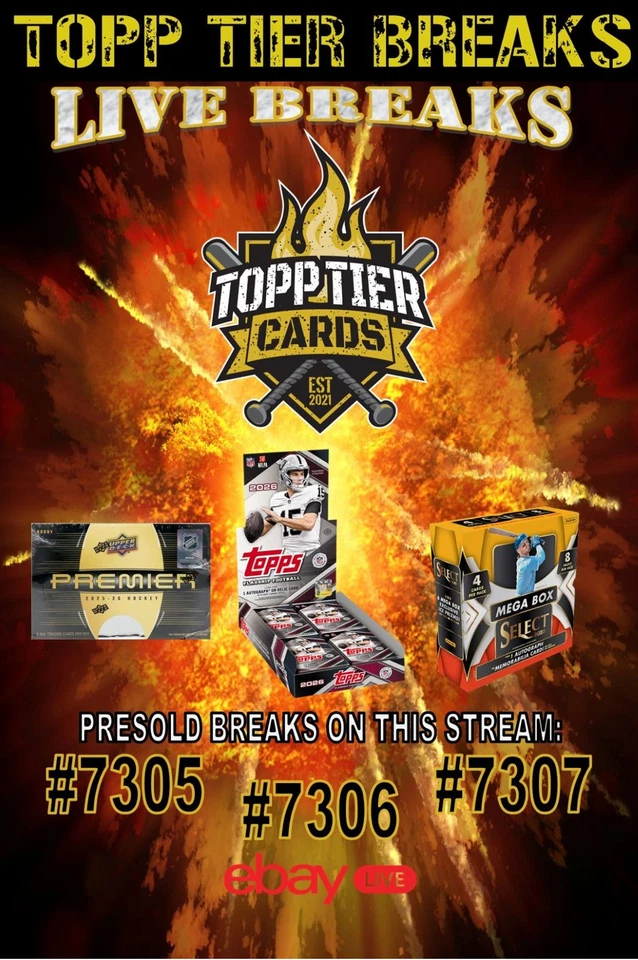 MONDAY NIGHT BREAKS W/NICK-UD PREMIER, TOPPS FOOTBALL, & SELECT BASEBALL