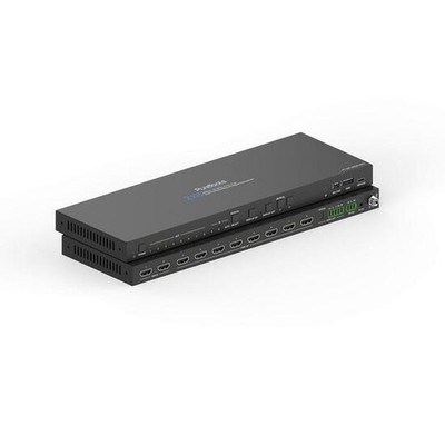 PureTools 2x8 HDMI 2.1 Splitter - 48Gbps mit Scaler und Audio De-Embedding