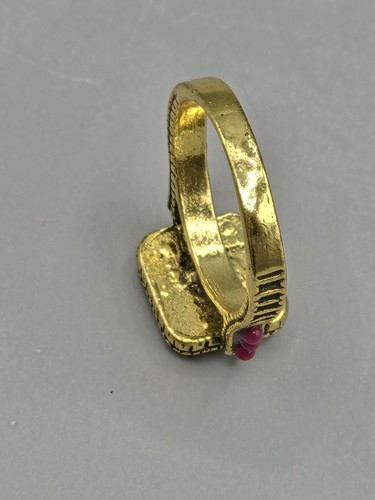 Bohemian Aged Gold Damen Ring Größe 9,5 Burgunder Steine Boho Chic schöner Ring - Bild 3 von 5