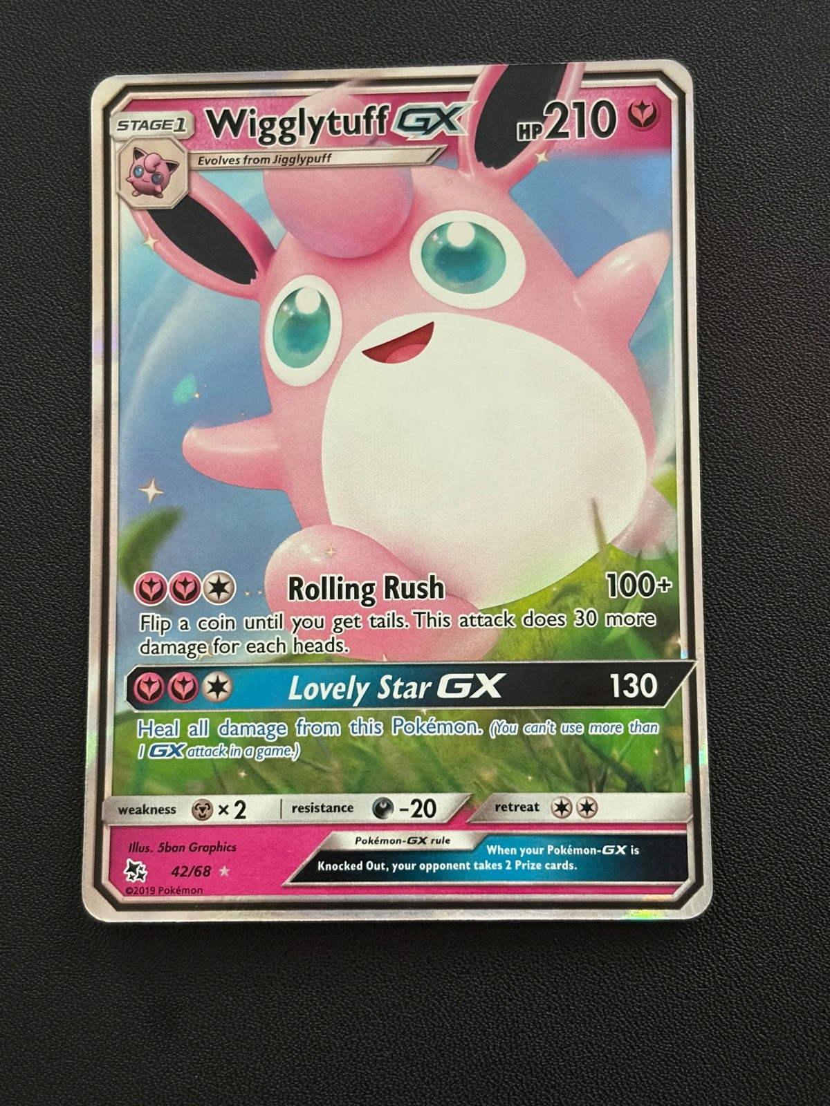 Wigglytuff GX Hidden Fates 42/68 Pokemon TCG Holo