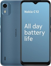 Nokia C12 6.3” HD+ Dual SIM Smartphone Android 12 2GB RAM/64GB ROM Cyan