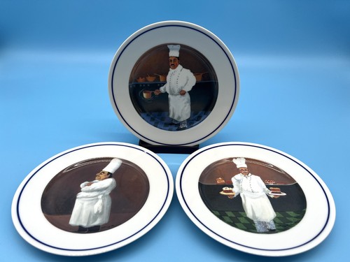 Set 6 piatti insalata Williams Sonoma serie Chef bordo blu navy ottimi 7,75" - Foto 3 di 14