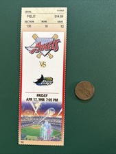 JIM EDMONDS 1998 RAYS ANGELS ticket stub CHUCK FINLEY 145th win SALMON HR