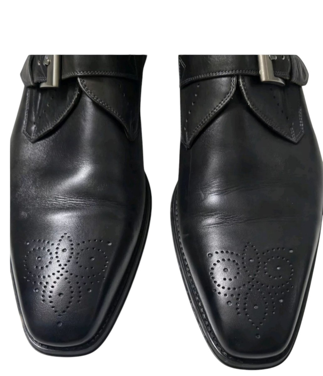 Magnanni Mens Marco Monk Strap Shoes Size 14M Gray Leather  display picture 3