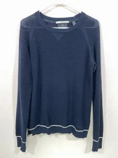 Scotch & Soda Womens Size 3/M  Mesh Acapulco Pullover Sweater Navy Nautical