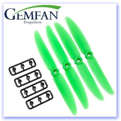 Gemfan 6 x 4 Propeller 2 x CW / 2 x CCW grün