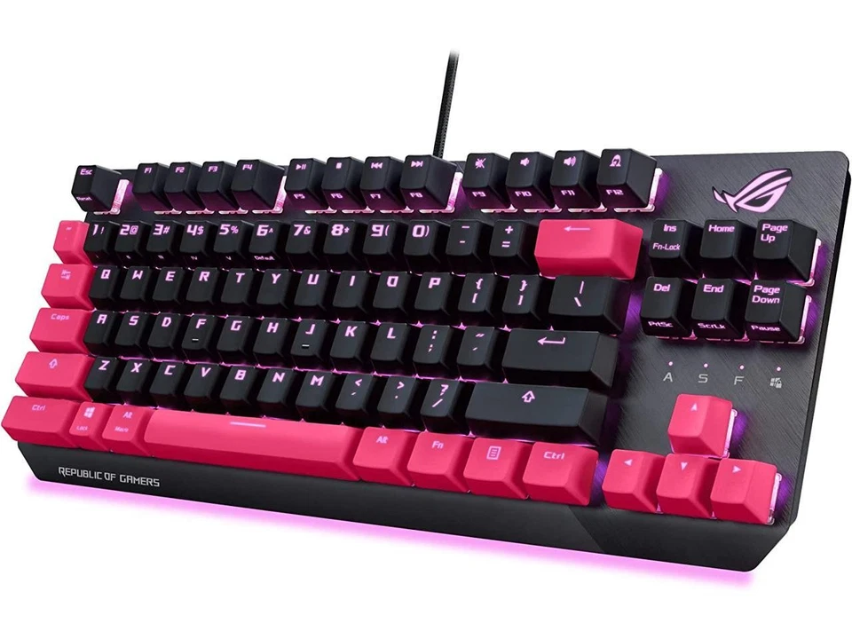 ASUS ROG Strix Scope TKL Electro Punk Mechanical Gaming Keyboard | Cherry MX Red - Image 2 of 4