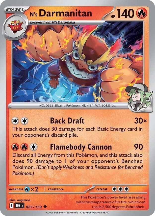Pokemon N's Darmanitan (27/466) Journey Together LP