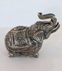 Vintage Cambodian T90 Silver Elephant Trinket Box — photo 2