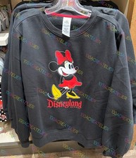 Disney Parks Minnie Mouse Black Pullover Crewneck Sweater New 2026 All Sizes 