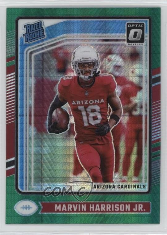 2024 Donruss Optic Rated Green Hyper Prizm Marvin Harrison Jr #276 Rookie RC 8az