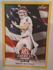 2018 Leaf Valiant Baker Mayfield Rookie All American Draft Gold AA-02 Mint RC 