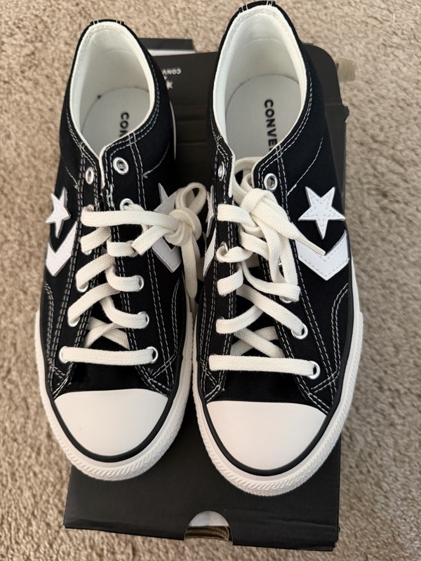 Converse Star Player 76 Ox Kids Low Top Sneakers Black/White US 6 EU 38.5
