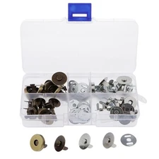 20 Sets Snap Fastener Stud for Handicraft Sewing Bag