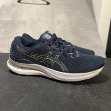 Asics Gel Kayano 28 Running Shoes Womens Size 9 Navy Blue Gold Support Athletic