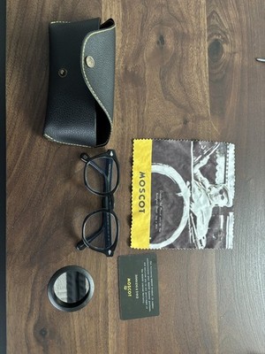 Authentic Moscot LEMTOSH Frames, Col. Ink, 49mm (orig case, cloth, and card)