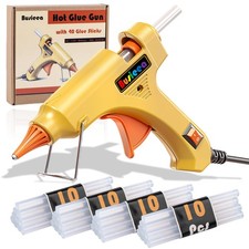 Busieea Hot Glue Gun Kit with 40 Sticks, Fast Preheating Melt, Black 0.36 per gallon