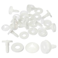 25 Mm Puppengelenke, 10Er Set Abnehmbare Tiergelenke Aus Kunststoff ZubehöR Weiß