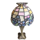 Partylite Stained Glass Tea Light Candle Holder Lamp Vintage Tiffany Style