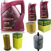 MANN-FILTER Inspektionspaket 7L Mannol Extreme 5W-40 FüR Audi A6 3.2 Fsi