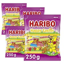 Haribo Happy Easter Minis 250g Ostern Fruchtgummi Mini Beutel (4er Pack)
