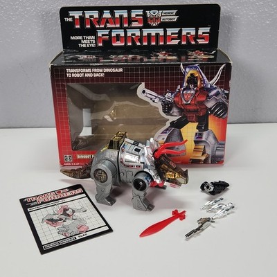 Transformers Original G1 1985 Slag Complete w/ TM Logo Box Series 1 Art