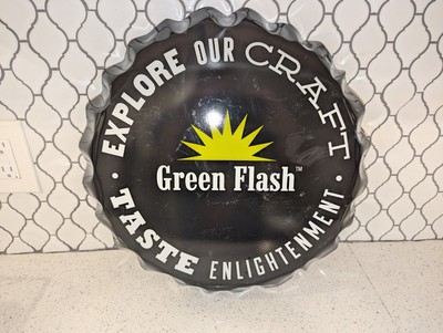 GREEN FLASH Brewing Co. Explore Our Craft Beer Bottle Cap 16.75'' Metal Sign
