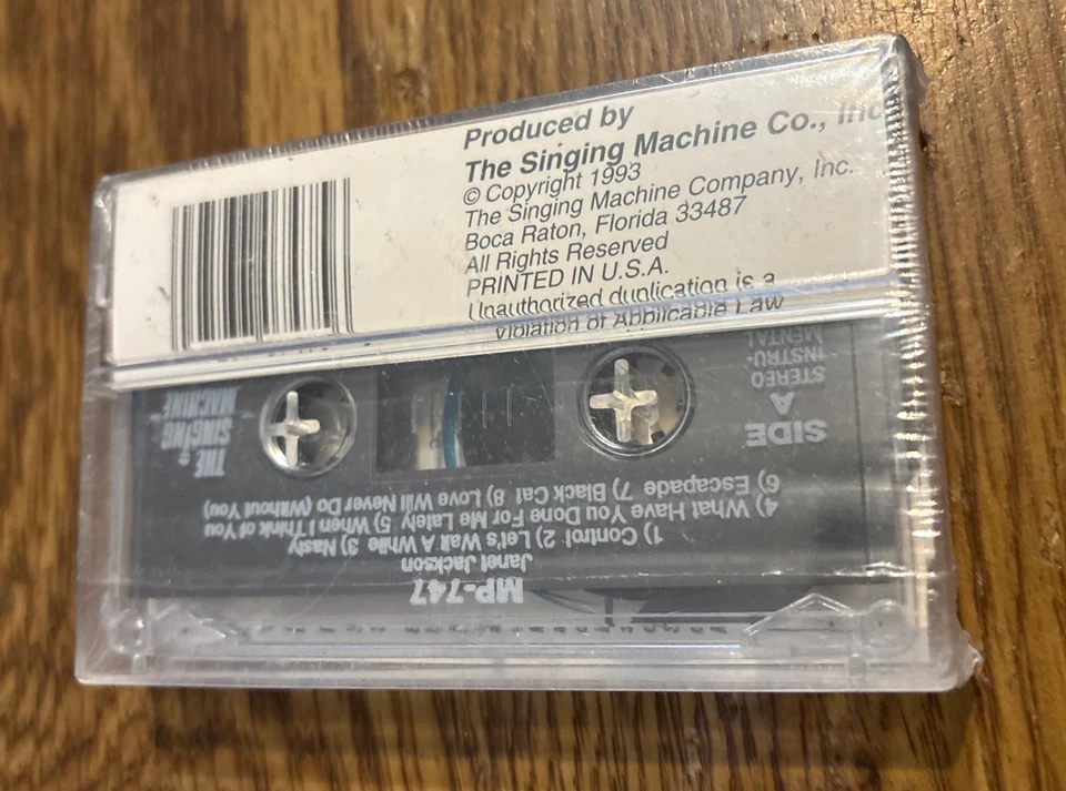 JANET JACKSON КАРАОКЕ КАССЕТА M747 поющая машина 1982 новый с листом лирики - Изображение 3 из 3