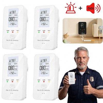 5PC Steadfast haven co detector, 4-in-1 Detector with HD Screen, Home, Apartment