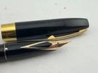 Rare Vintage Sheaffer Imperial Lifetime Fountain Pen Black & Gold Trim 14ct Nib
