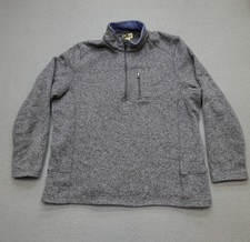 Woolrich /4 Zip Fleece Sweater Jacket Men's Size XXL 2XL Gray Outdoor Preppy