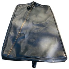 See Description Vtg 1970 heavy Leather Garment bag Talon Zipper