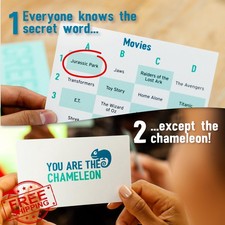 The Chameleon Bluffing Board Game Family Friends Imposter