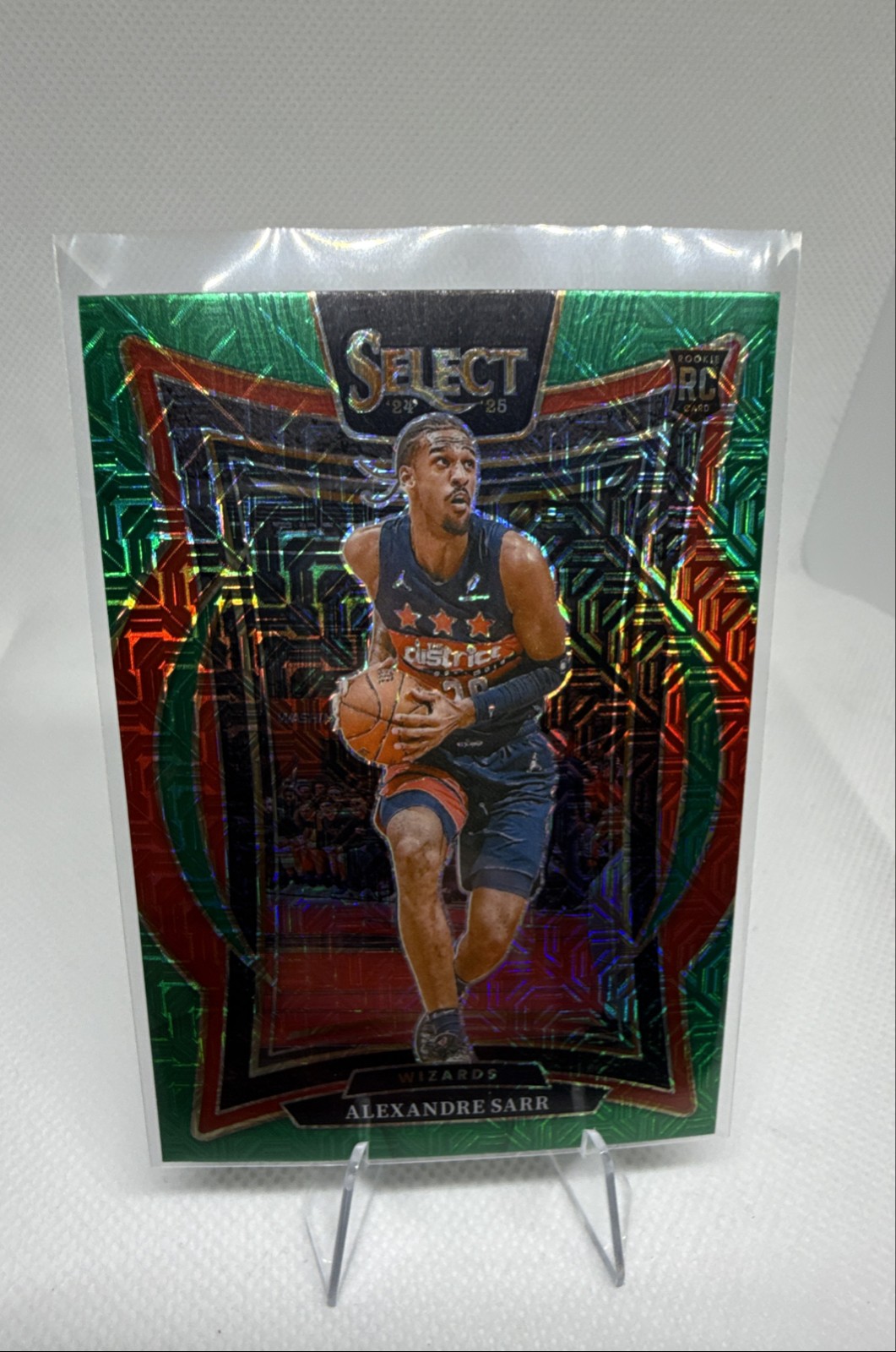 2024-25 Panini Select - Concourse Alexandre Sarr #73 Green Mojo Prizm (RC)