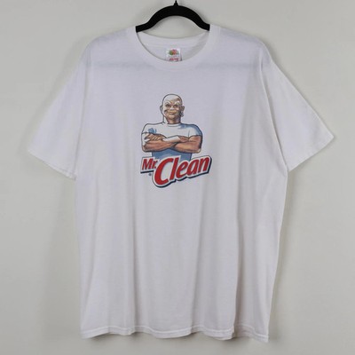 Vintage 90s Mr. Clean Mascot Logo Soap Promo Procter & Gamble T-shirt Size XL