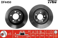 2X TRW Bremsscheibe DF4450 FüR BMW E81 E91 E90 F20 E87 F21 E93 F30 E92 F80 F22